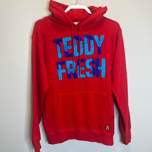 Teddy Fresh Other - Teddy Fresh Pullover Hoodie Raised Texture Logo Size Small